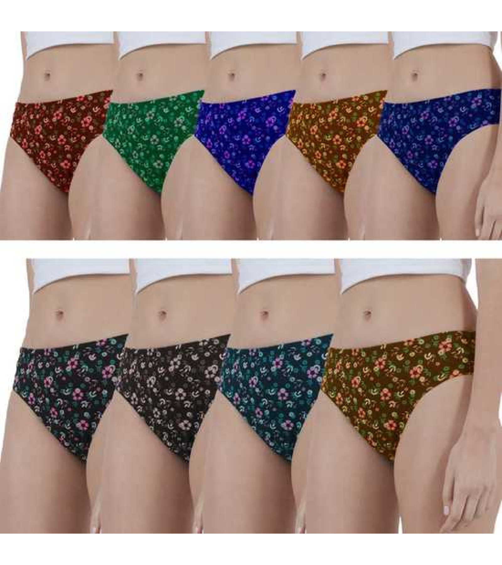 Vink Womens Printed Panty Pack of 9 | Multicolor